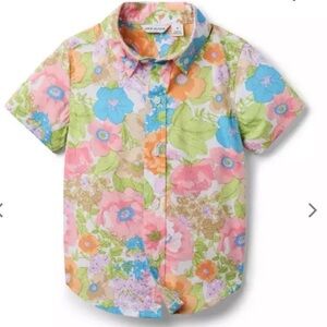 Janie and Jack Floral Button Down Shirt - Multicolor